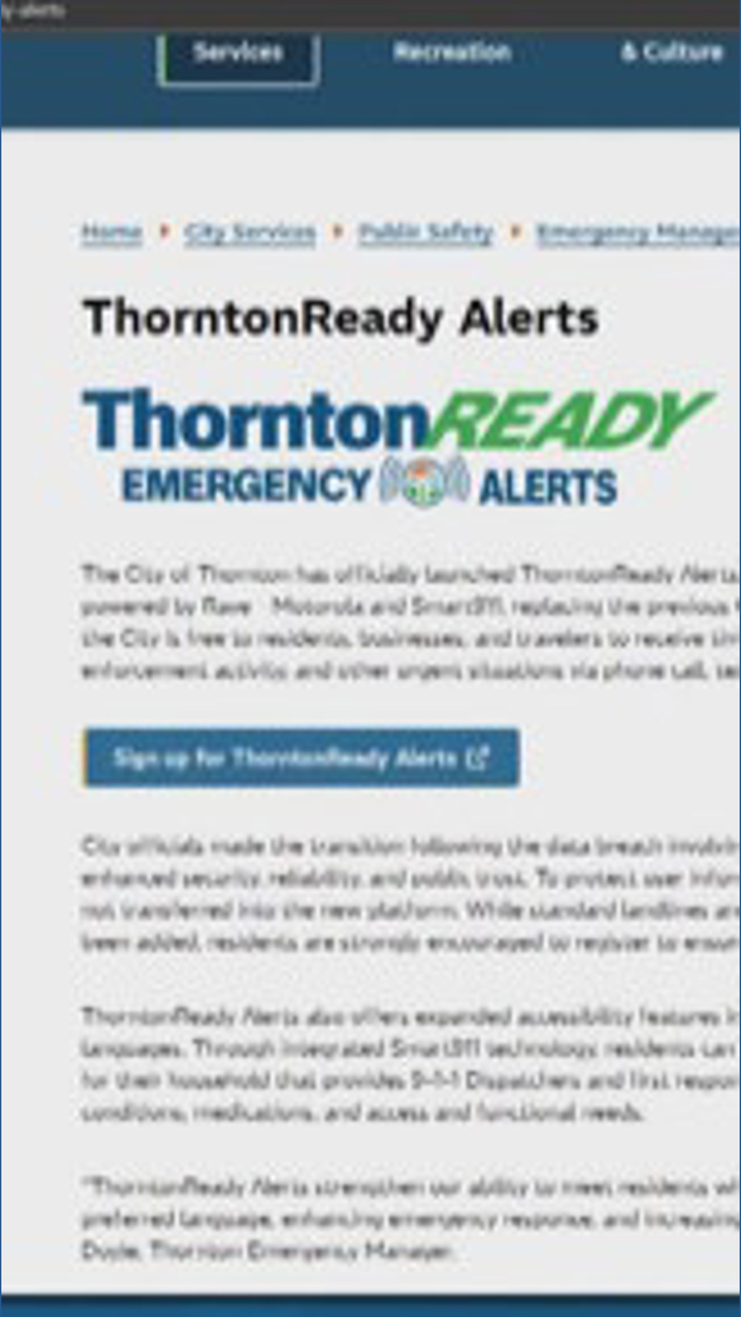New Thornton emergency alert system | 9news.com