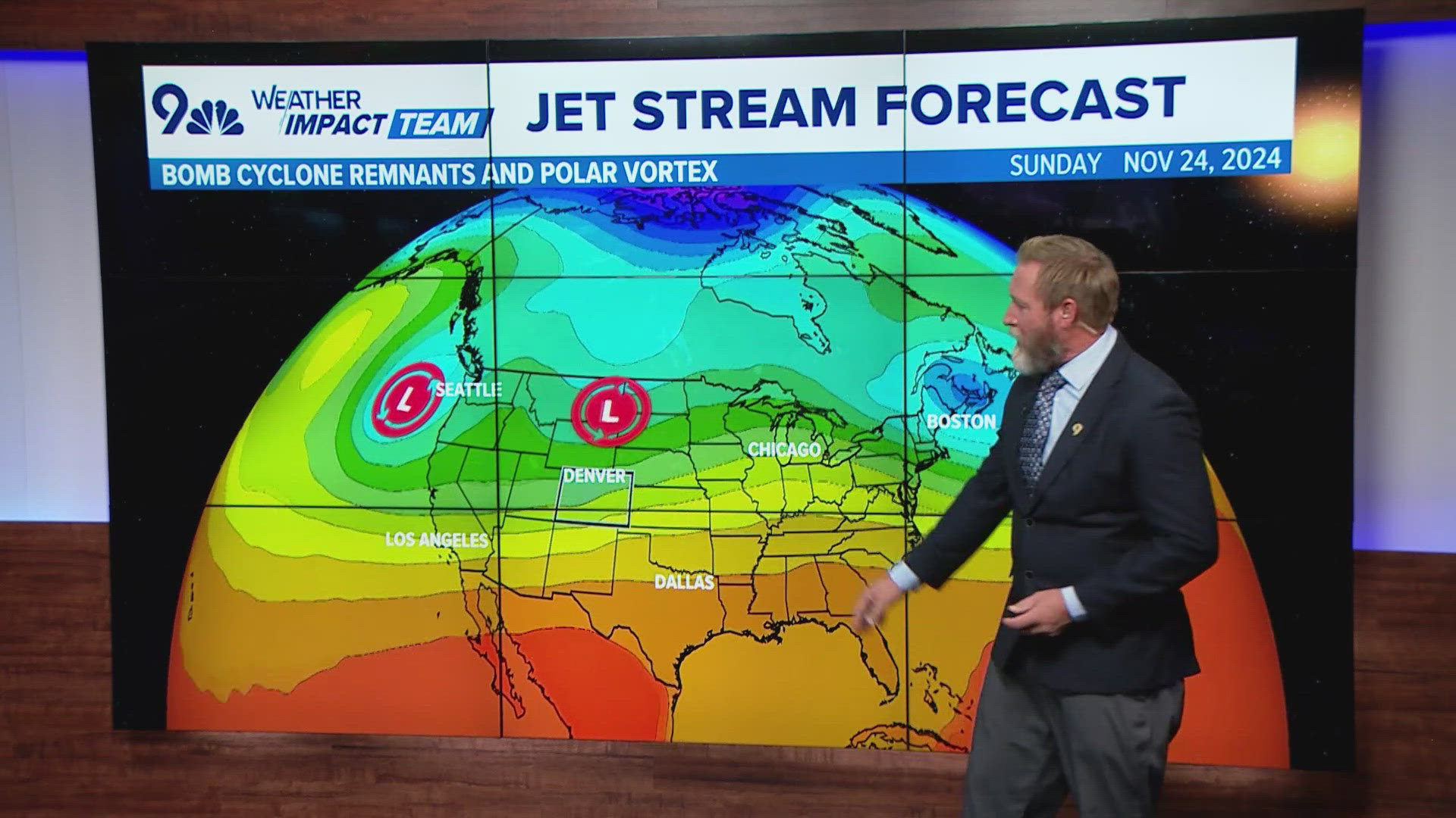 Two cyclones from the Pacific Northwest will move across the country during Thanksgiving week along with an intrusion of arctic air from the polar vortex.