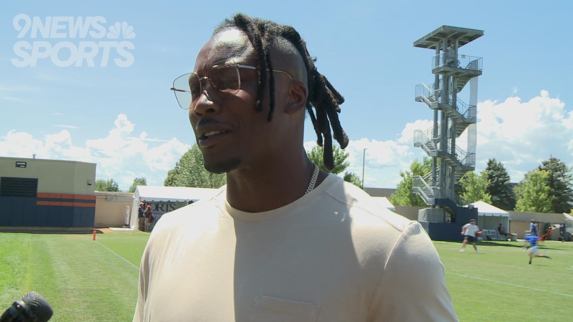 Former Denver Broncos wide receiver Brandon Marshall talks about the addition of quarterback Russell Wilson.