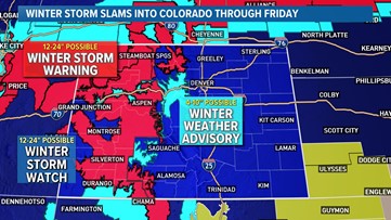 Heavy mountain snow; light snow in metro Friday morning