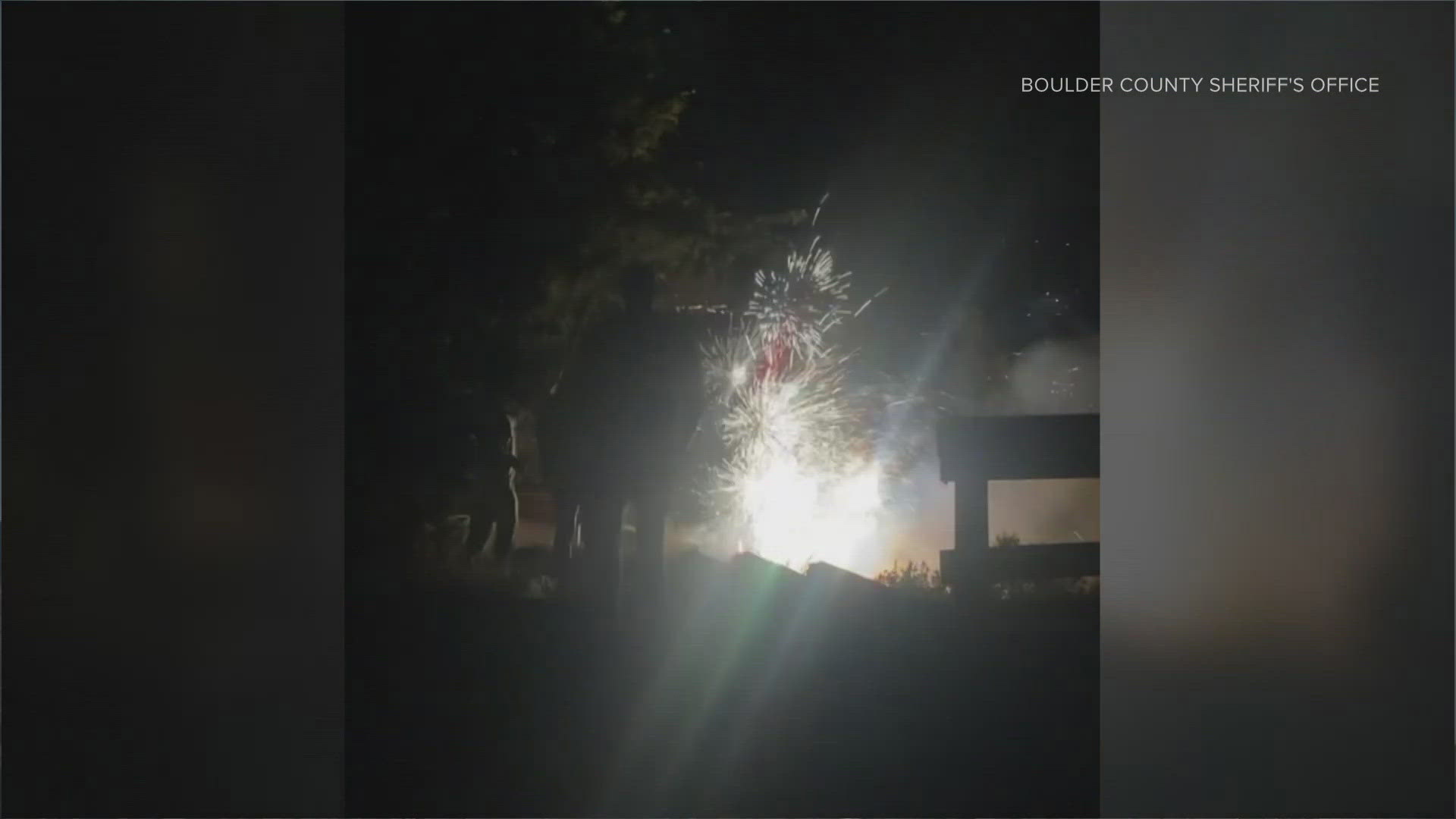 The Boulder County Sheriff's Office said people lighting off fireworks started the fire.