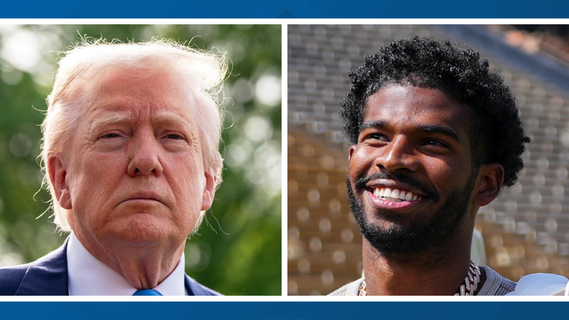 President Donald Trump criticizes NFL teams for passing on Shedeur