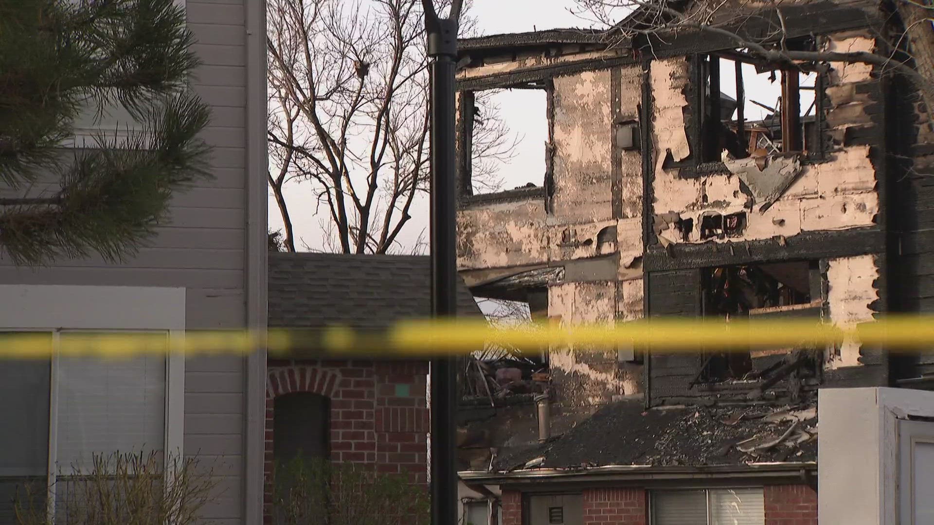 The Denver Fire Department said wind was a factor as they battled the blaze Saturday afternoon.