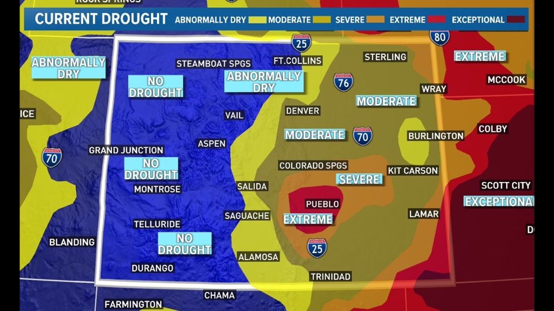 Colorado drought Big improvement this week