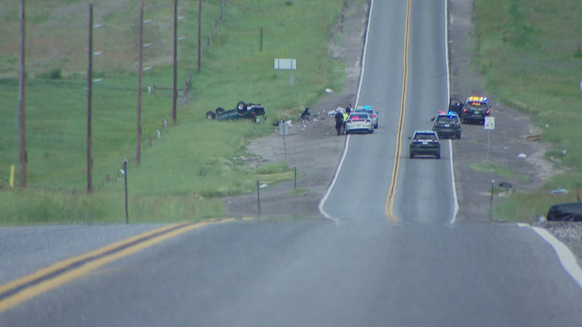 Five people were taken to the hospital after a single-vehicle crash in Aurora Sunday afternoon.