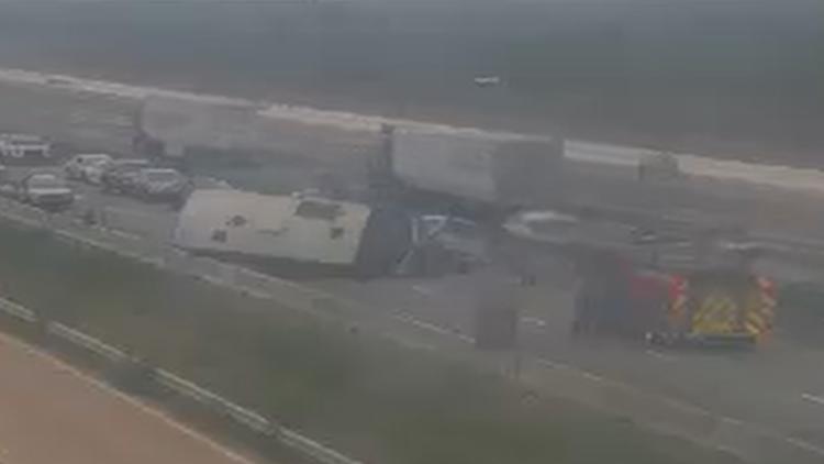 I-25 northbound near Mead closed after crash | 9news.com