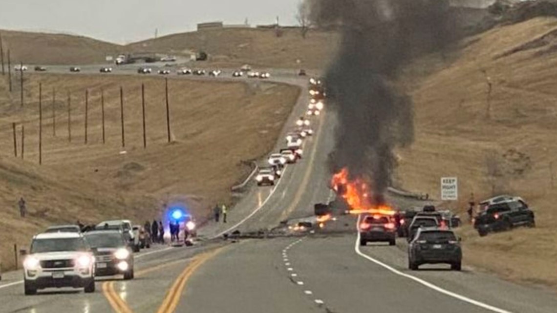 1 person dead after fiery head-on crash on Highway 93 | 9news.com