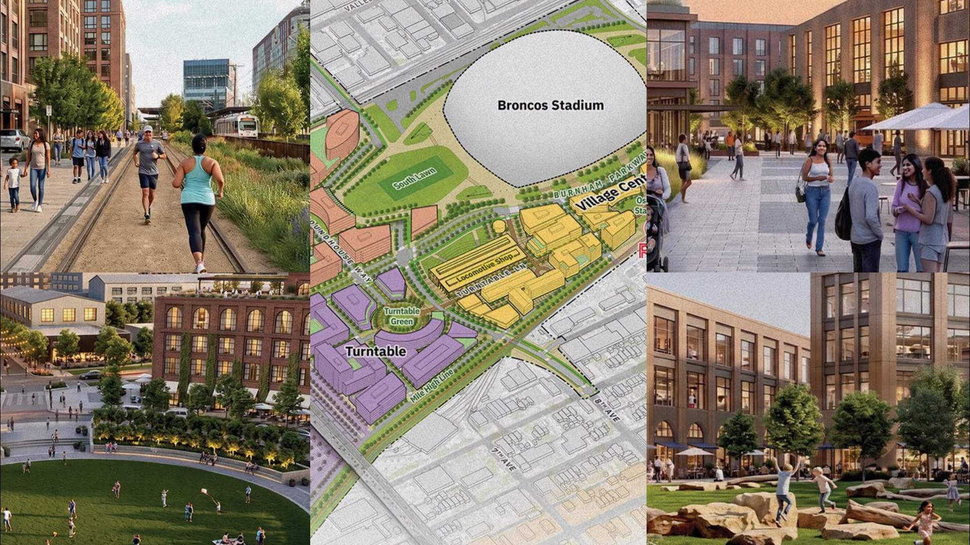 Broncos share new renderings of what Burnham Yard stadium site could look like