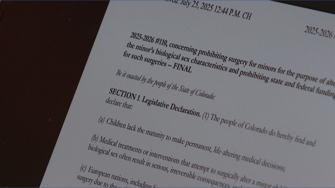 Colorado ballot initiative draws debate over care for transgender youth