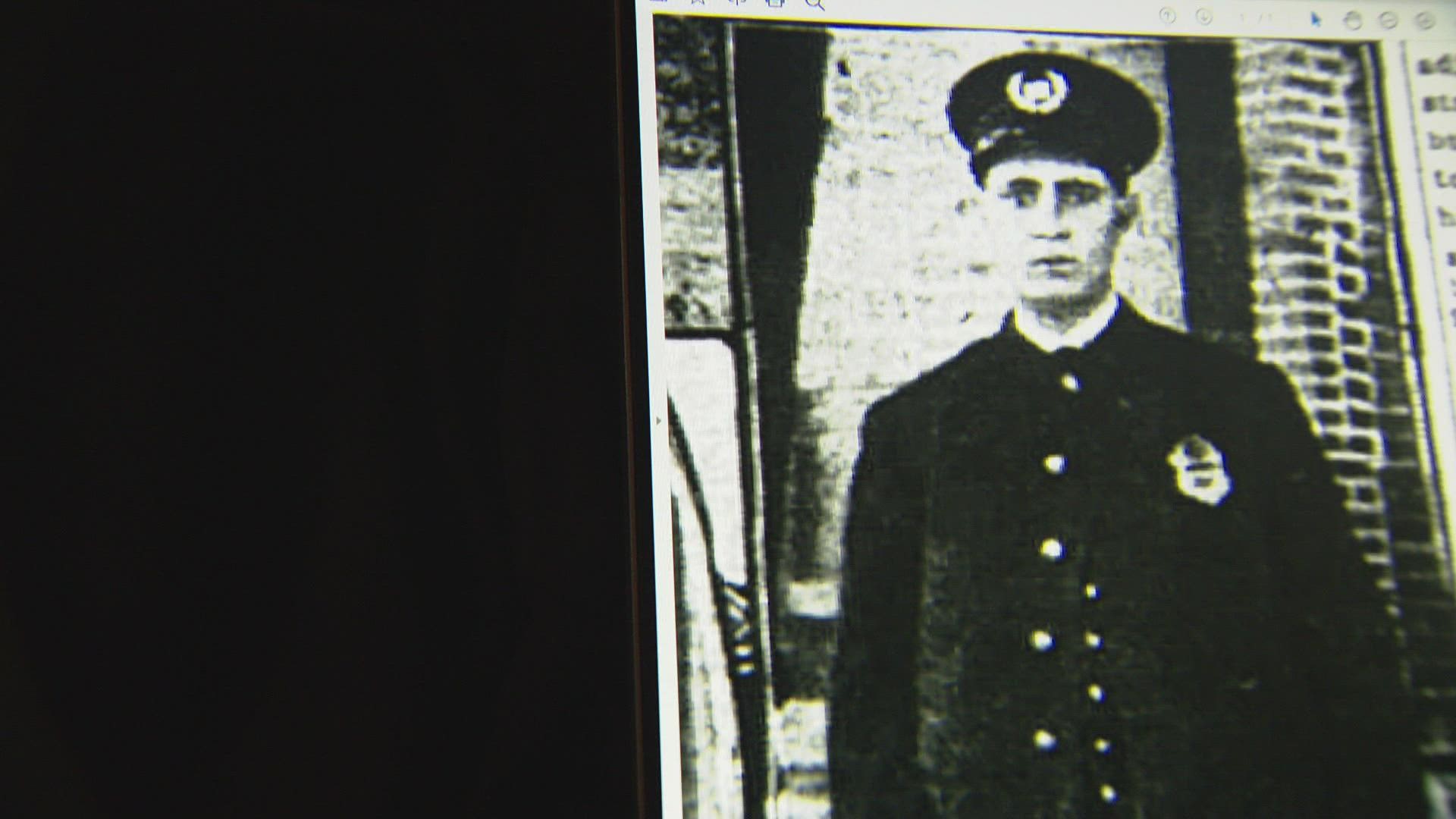 Officer Rose was shot 13 times next to his police call box in north Denver on Oct. 31, 1922.