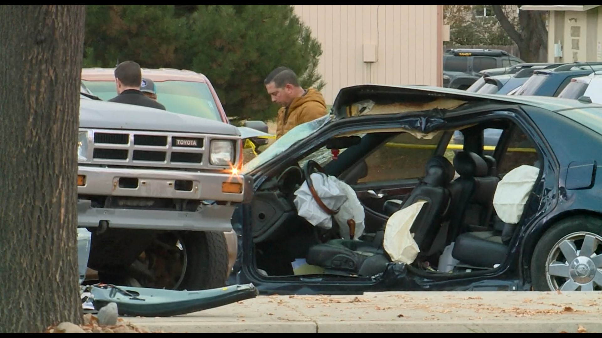 The shooting happened early Friday as deputies were trying to stop a suspect vehicle driving the wrong way, the sheriff's office said.