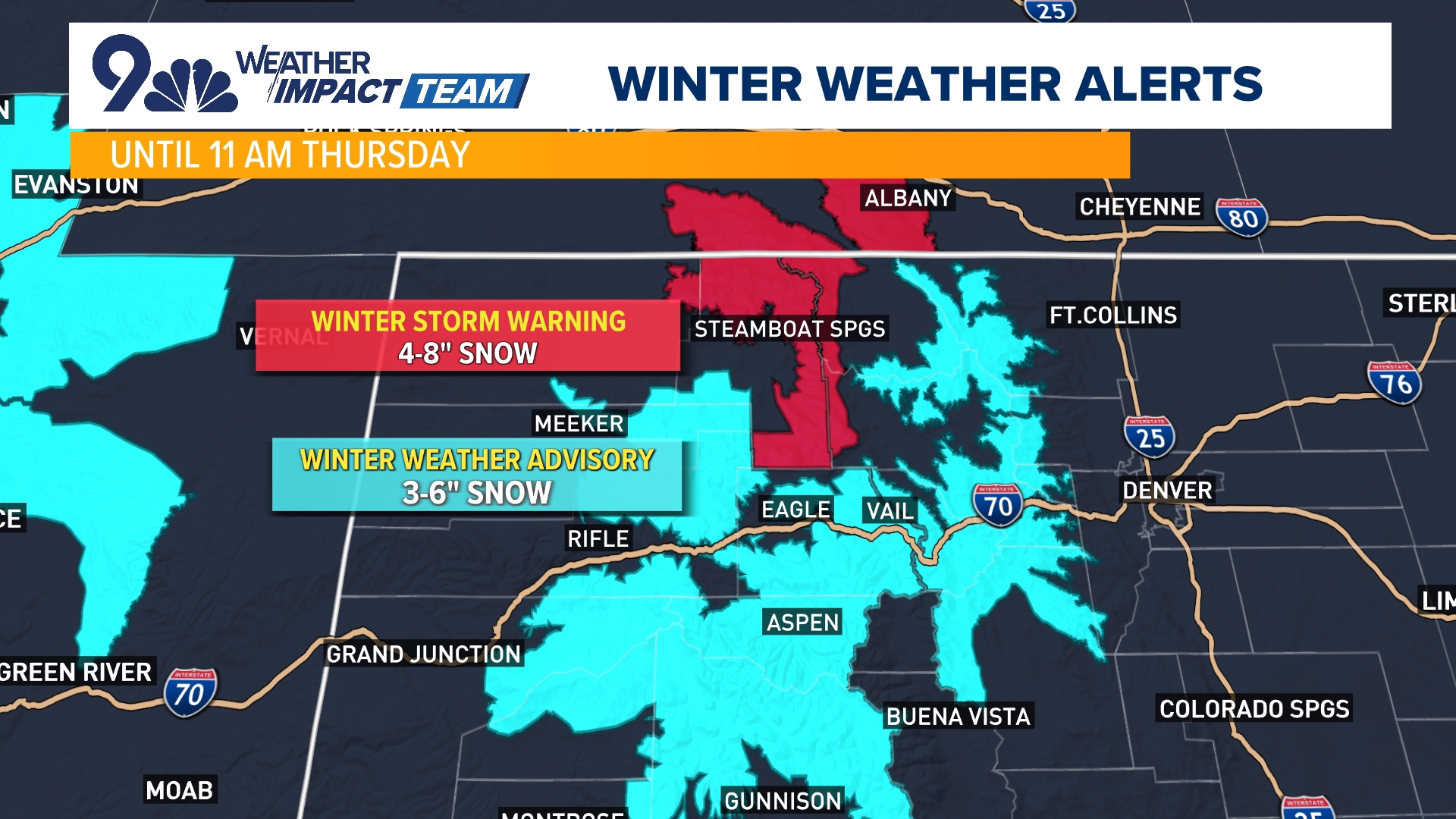 Winter Storm Warnings in Colorado mountains: Up to 20 inches of snow ...