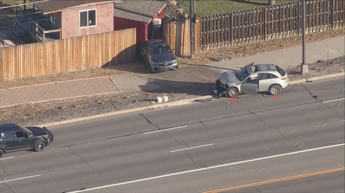 1 hurt when stolen car crashes into another car in Arvada | 9news.com