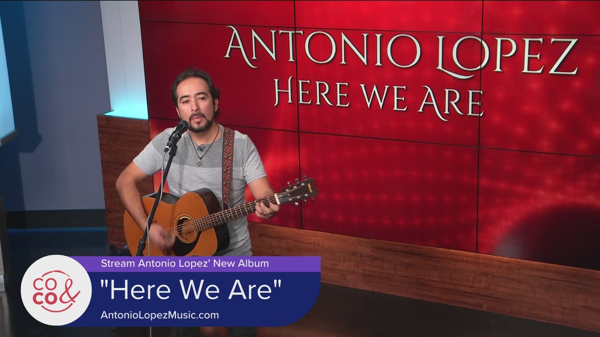 'Here We Are' is streaming on all platforms now. Learn more about Antonio at AntonioLopezMusic.com.