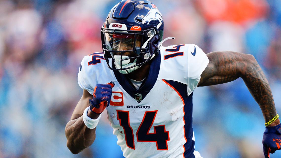 Denver Broncos' Courtland Sutton (hamstring) out vs. Chiefs