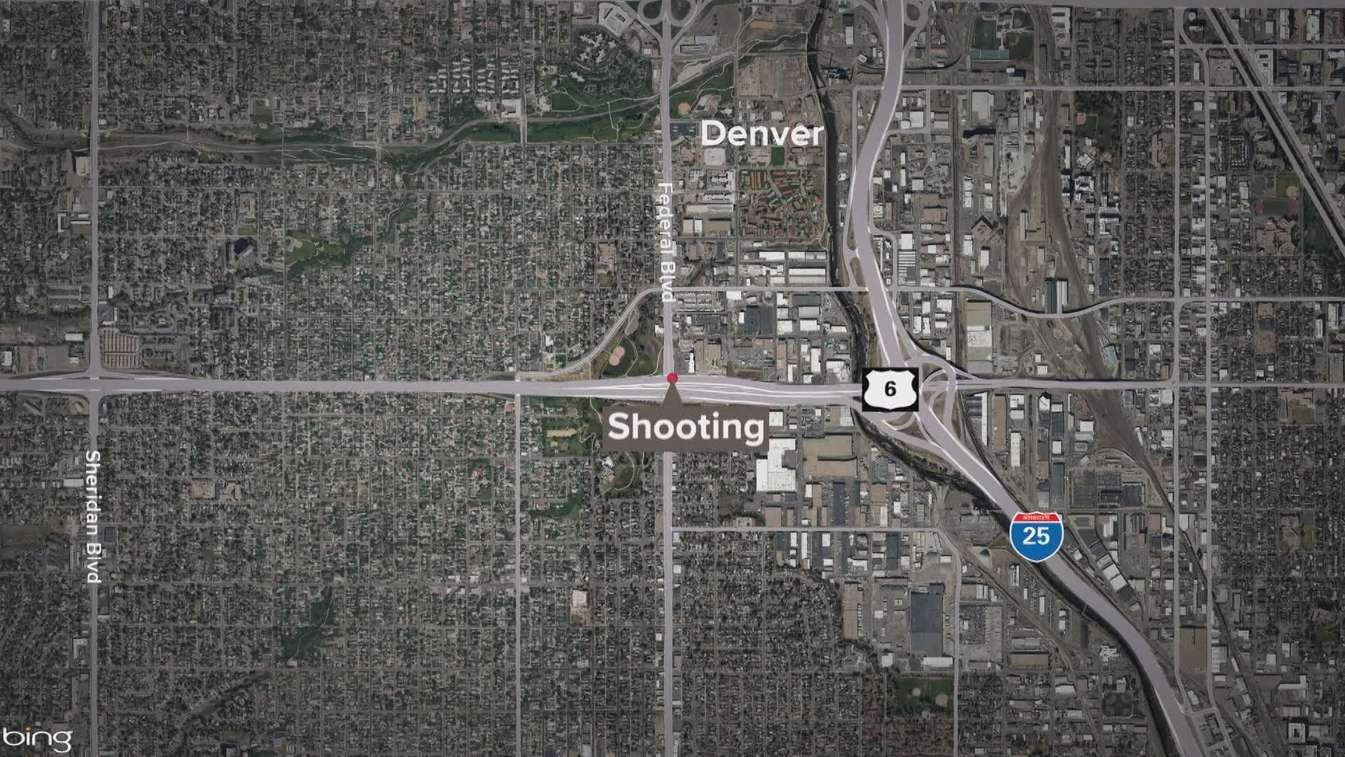 The shooting happened Thursday night in the area of 6th Avenue and Federal Boulevard.