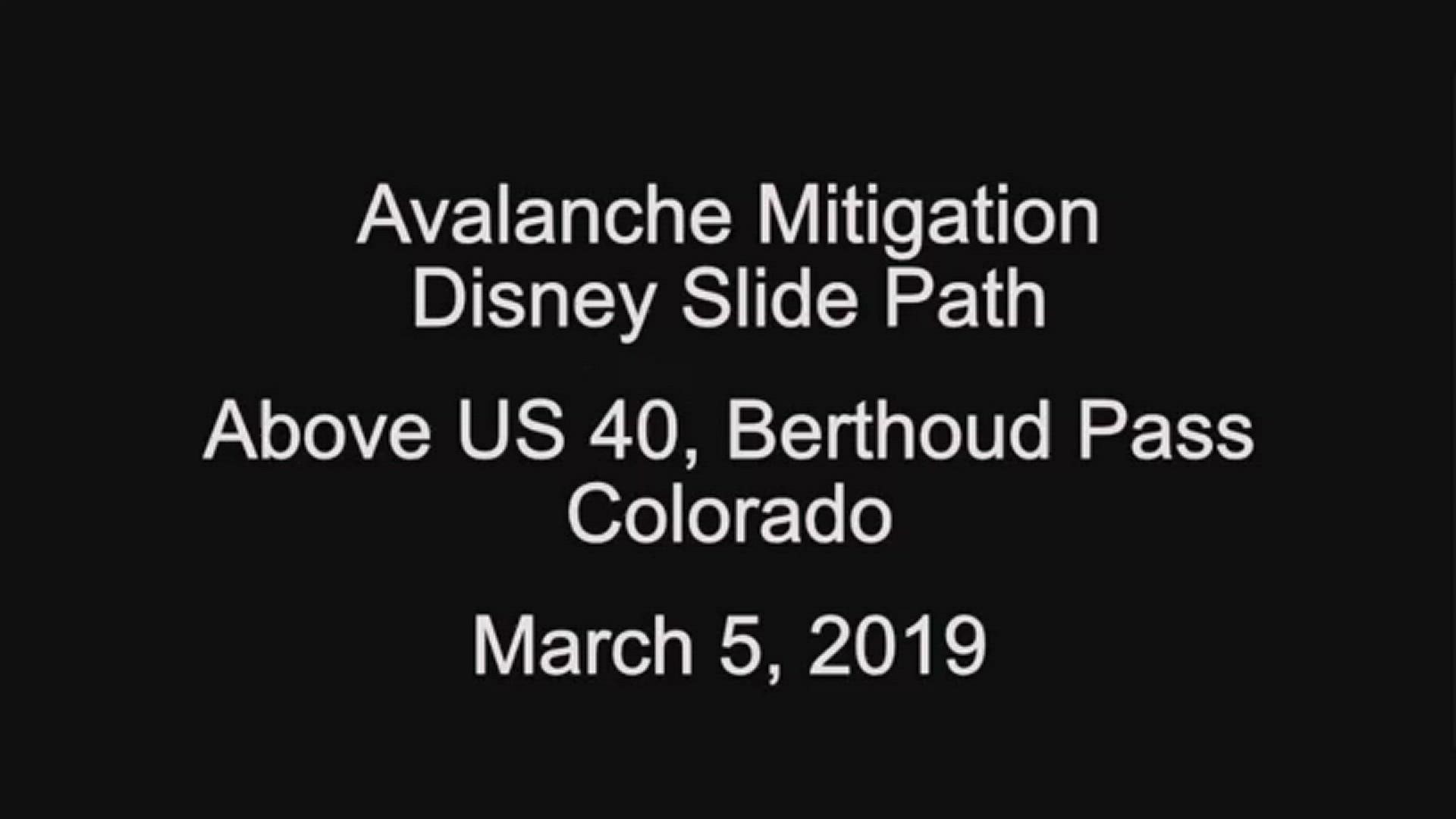 Colorado Department of Transportation crews triggered the avalanche Sunday. The subsequent slide along the Disney route caused snow to pile into the road for the first time since 1957.