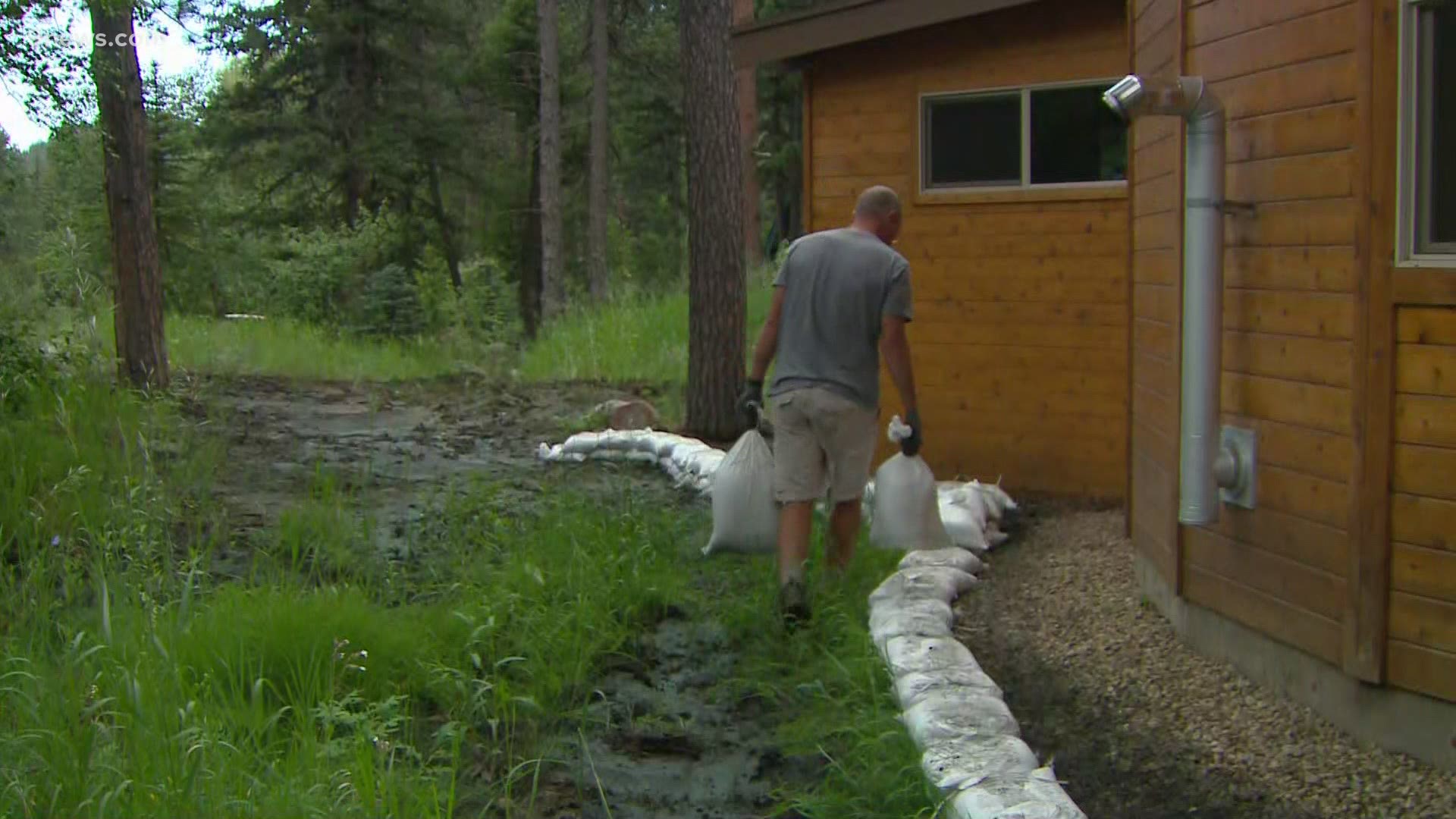 Soaking rains over the Cameron Peak burn scar caused flooding to occur Sunday in Glen Haven.