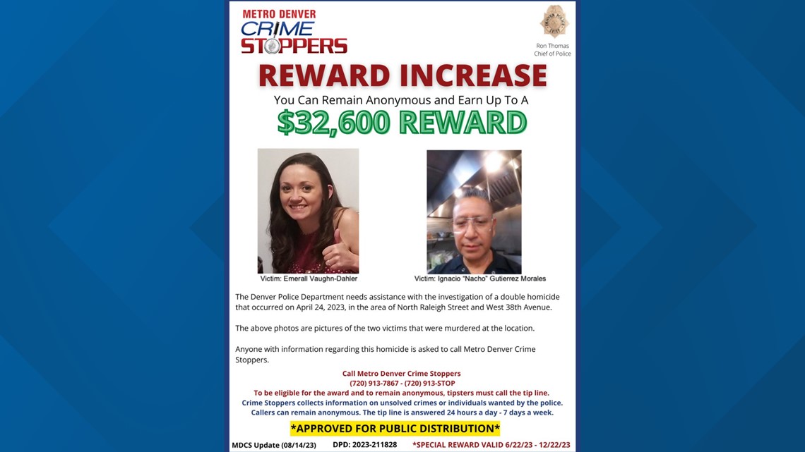 Denver double homicide reward increased | 9news.com