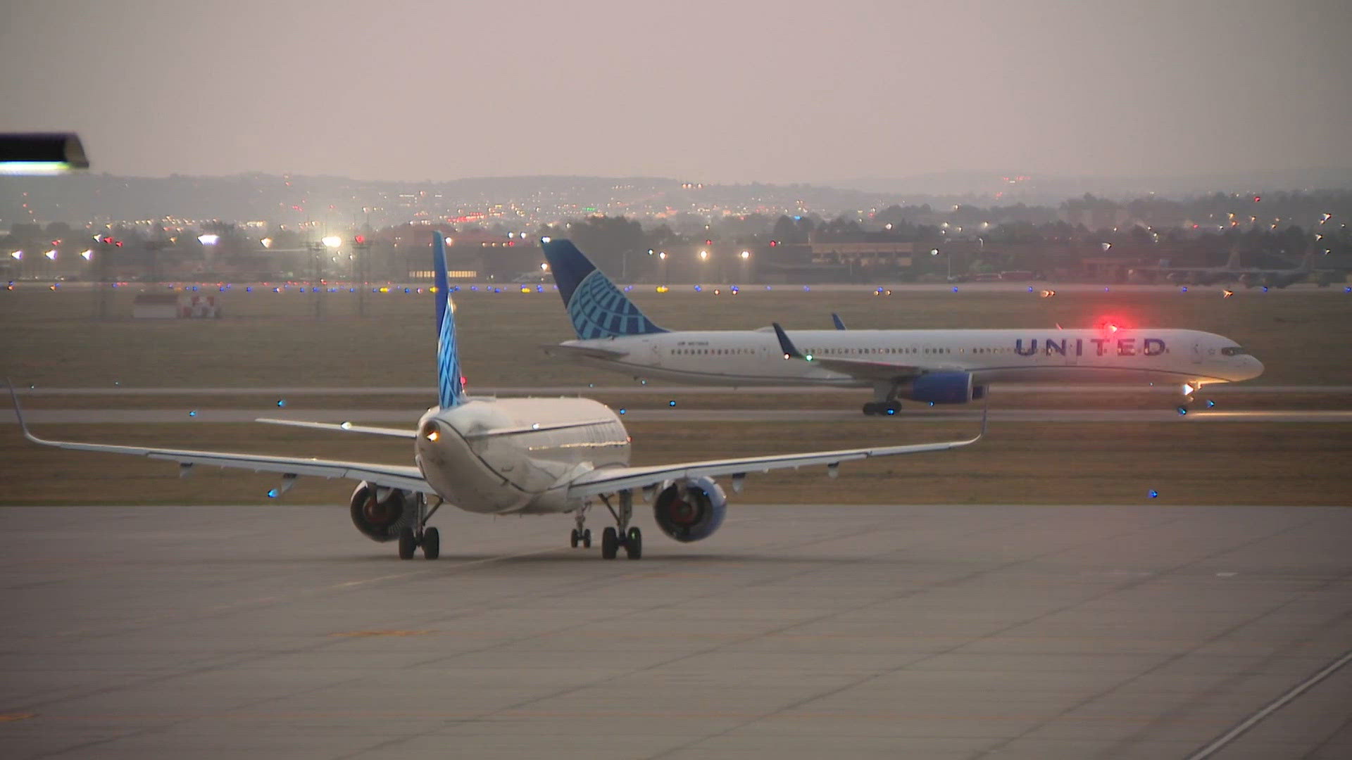 22 flights diverted from Denver to Colorado Springs due to 'severe weather' Monday night; turbulence injured 5 passengers
