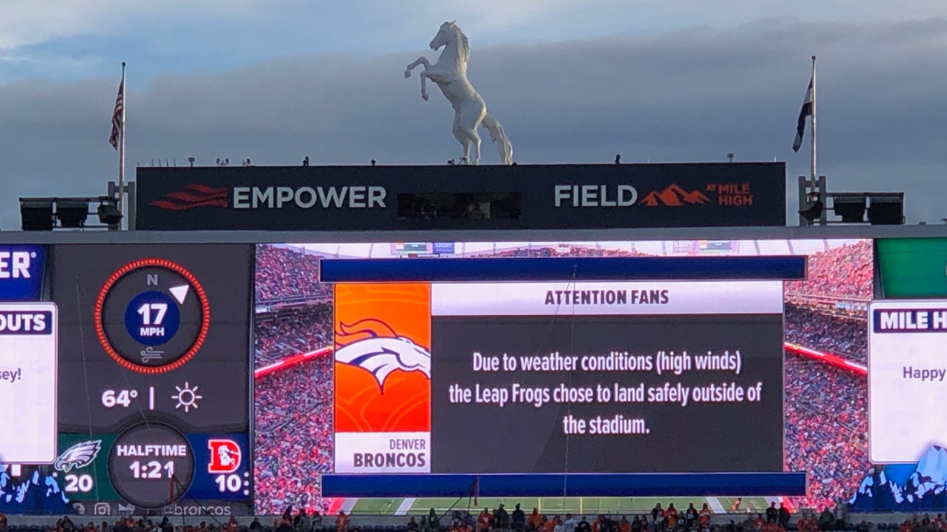 US Navy Parachute Team lands in Denver on Monday, Nov. 15