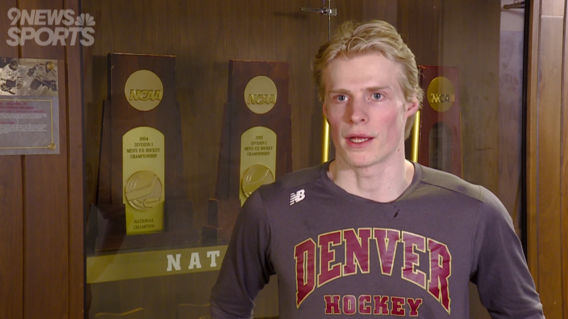 The University of Denver sophomore was named the NCHC Forward of the Week.