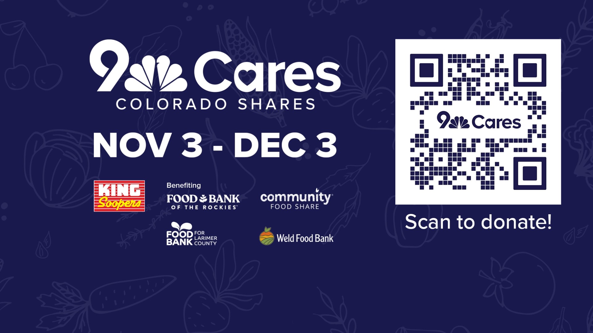 The drive will help support four Colorado food banks: Community Food Share, Food Bank for Larimer County, Food Bank of the Rockies, and Weld Food Bank.