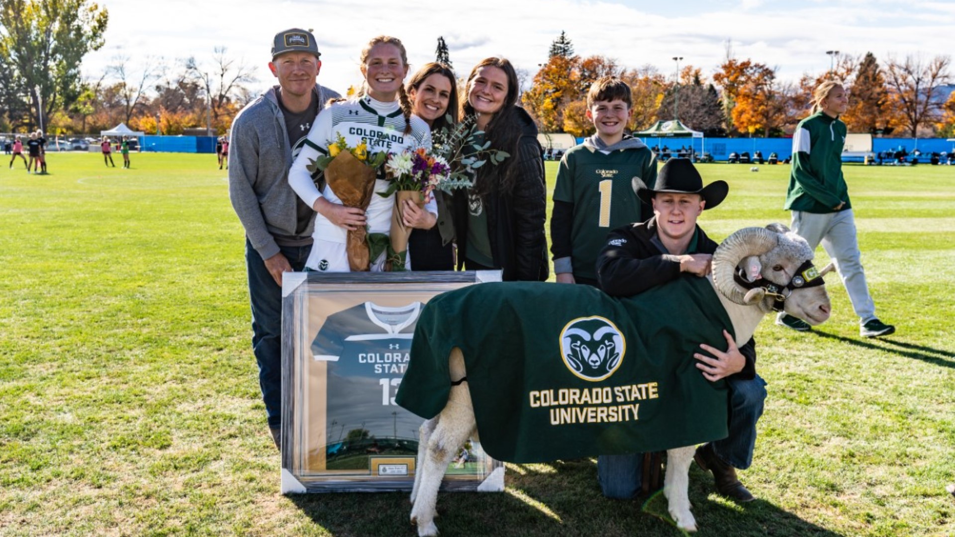 Aleyse Evers, a pre-veterinary student, lives a double life on campus: running on the soccer pitch and running with CAM the Ram.