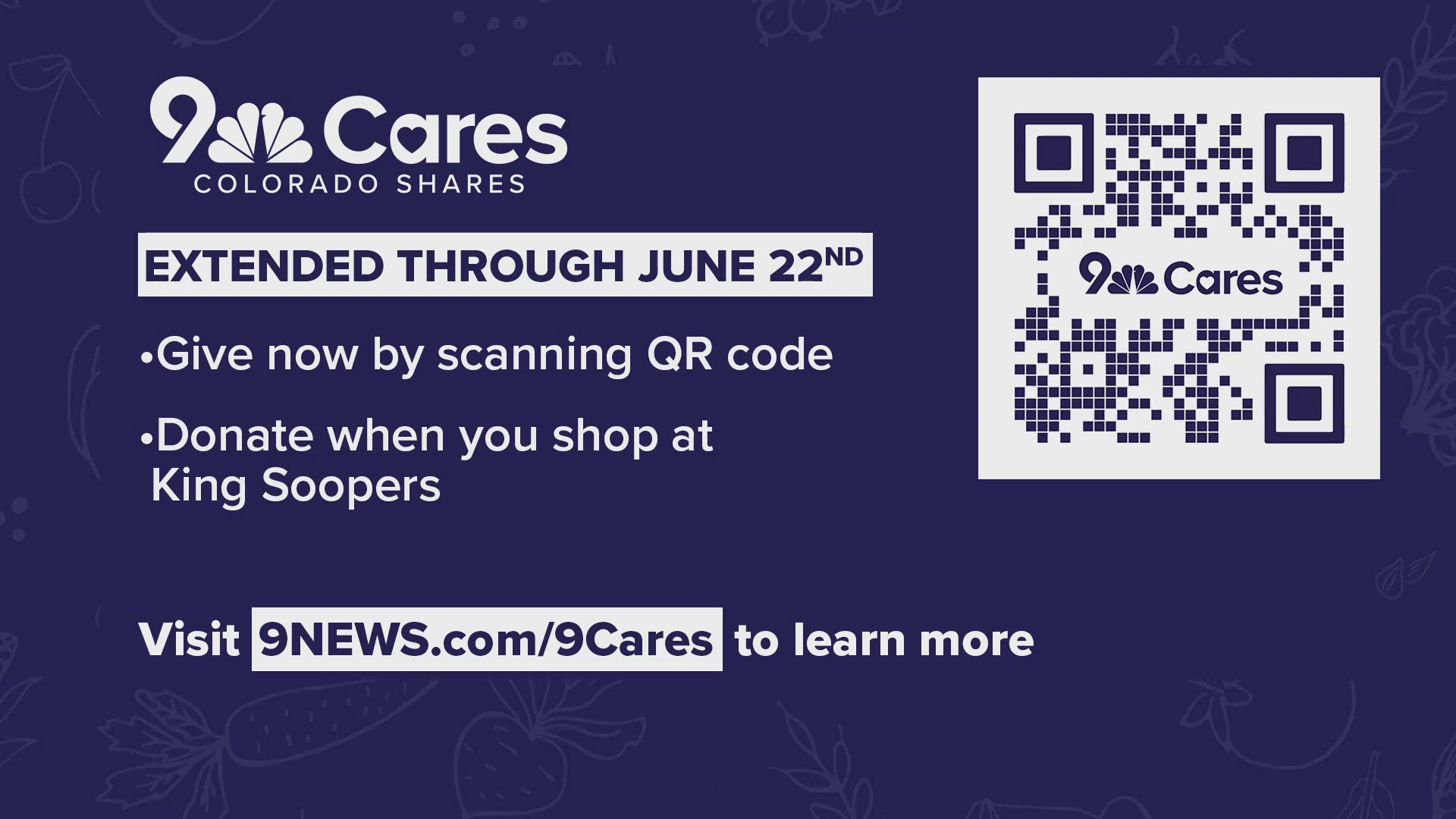 Every dollar contributed through the 9Cares Colorado Shares food drive helps provide four nourishing meals.