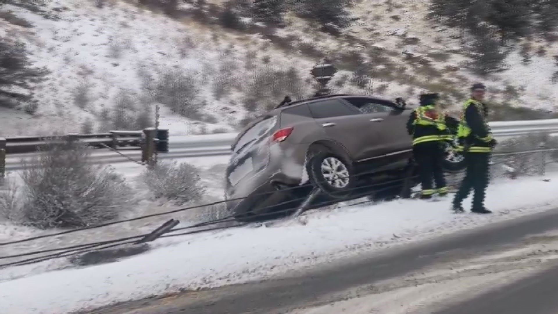 Multiple vehicles were involved in a crash on Interstate 70 near Georgetown on Tuesday morning when an intense snow squall moved through the area.