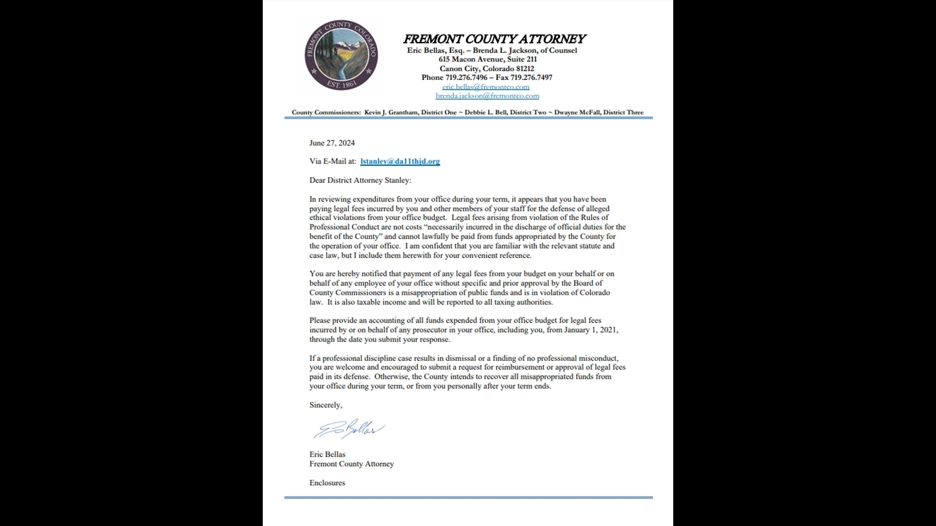 DA Linda Stanley used taxpayer money to fund legal defense