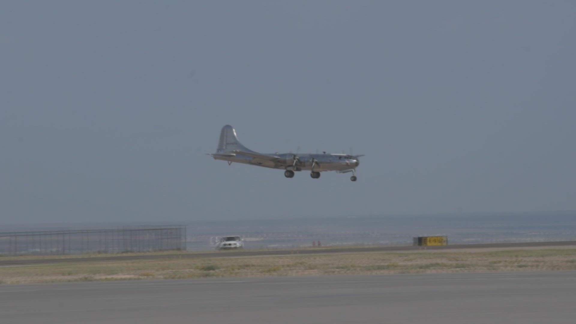 B-29 Superfortress 'Doc' lands at the Albuquerque International Sunport, on Sept. 18, 2021.
