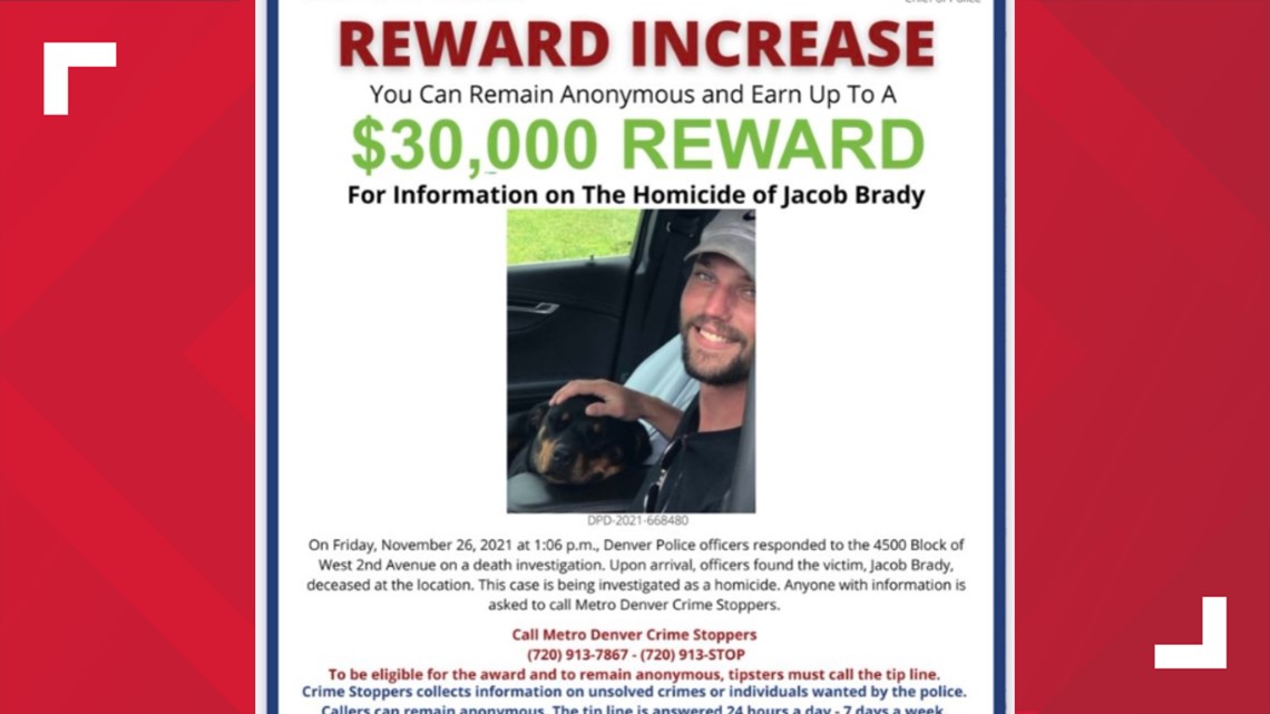 Reward doubled in Jacob Brady homicide case 9news