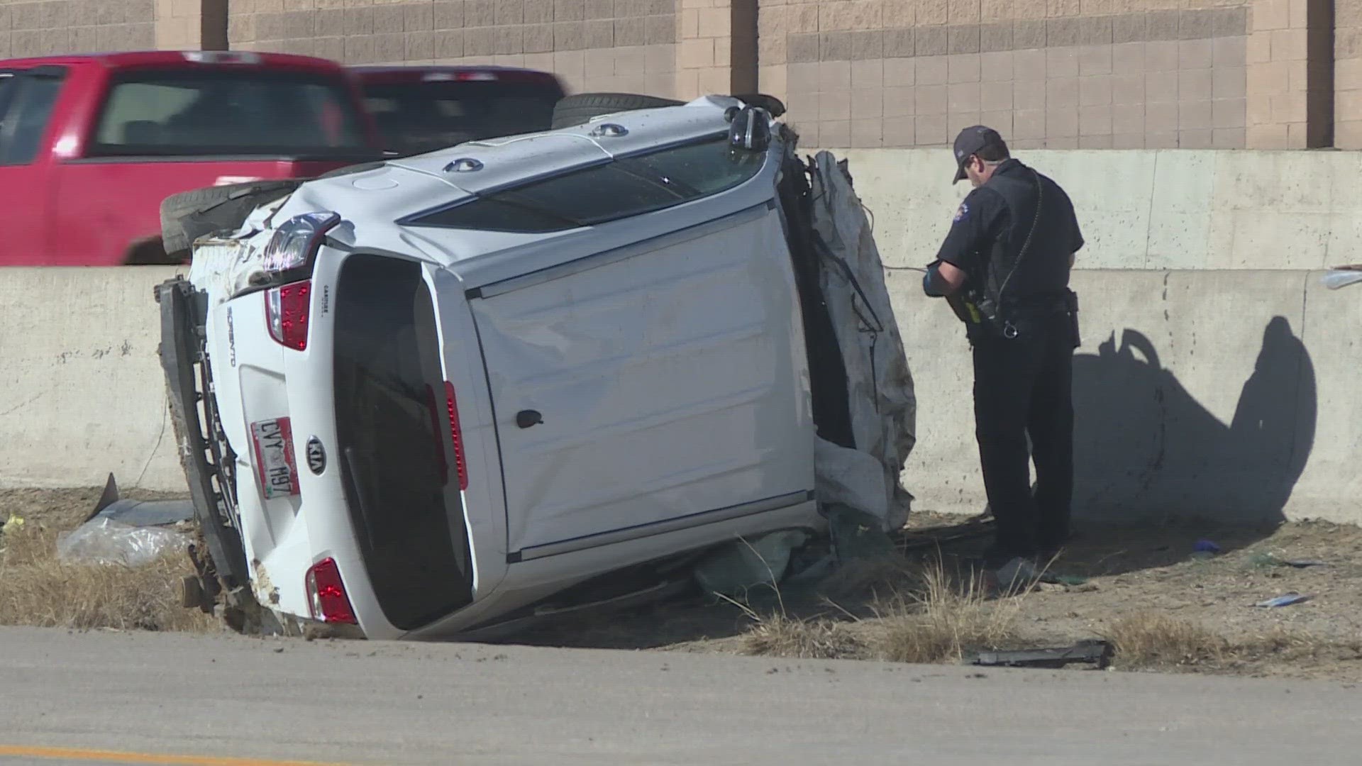 At least one teen was taken to the hospital with life-threatening injuries after the crash on Interstate 225 near Alameda Avenue, Aurora Police in Colorado said.