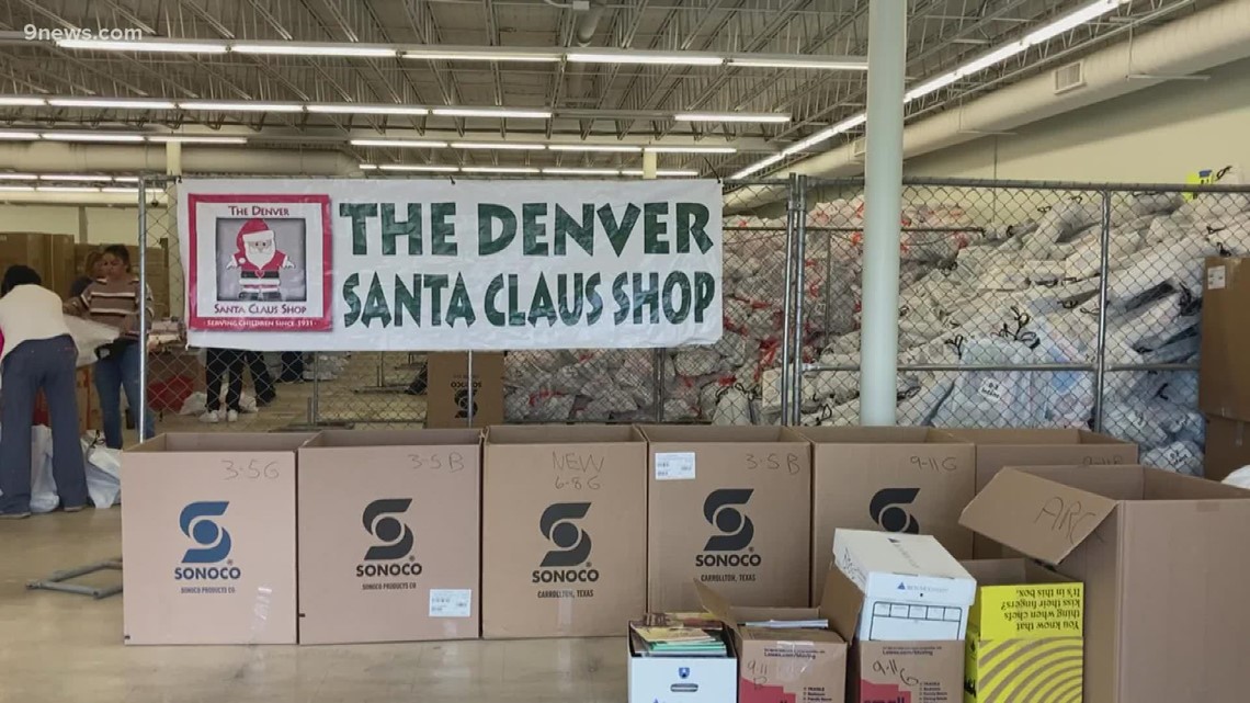 Denver Santa Claus Shop packs presents for kids in need