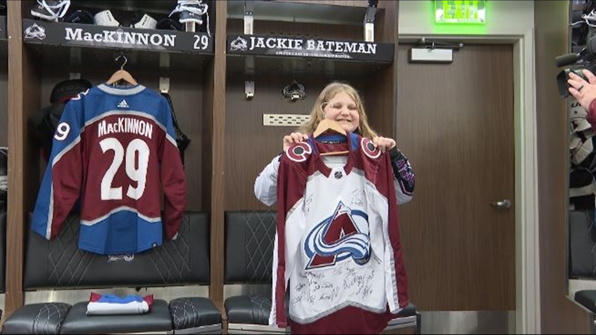 Jackie Bateman spent a day with the Avalanche and even got a gift from her favorite player