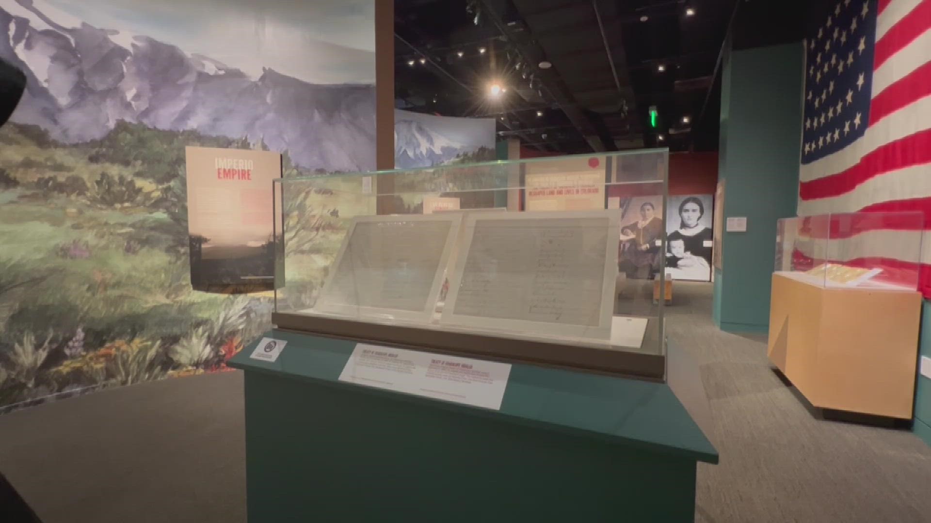 History Colorado is now displaying a few pages of a treaty that drastically changed the borders between the United States and Mexico.