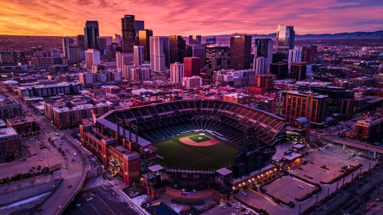 Colorado Rockies on X: Here is a sunset photo. Good night from Coors Field.   / X