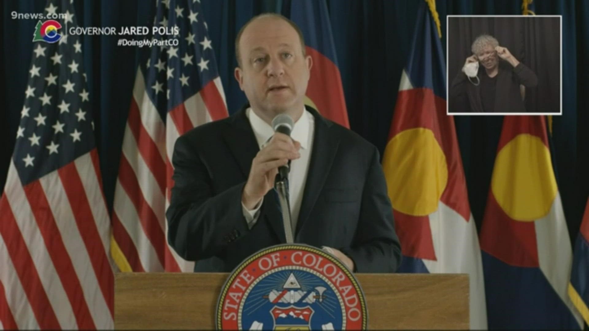 Governor Jared Polis provided an update on Colorado's COVID-19 during a news conference on Thursday, June 18.