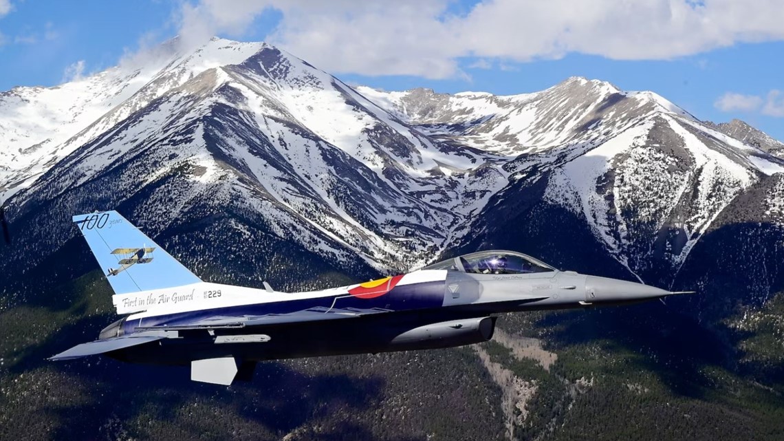 DENVER, CO - DECEMBER 11: A pair of F-16 military jets performs a flyover  before a game between the Kansas City Chiefs and the Denver Broncos at  Empower Field at Mile High