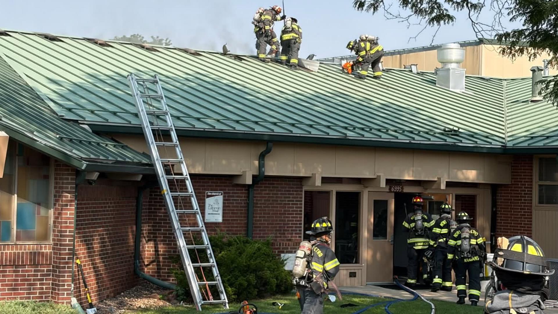 Blowtorch being used on weeds sparked fire at Broomfield church, fire department says