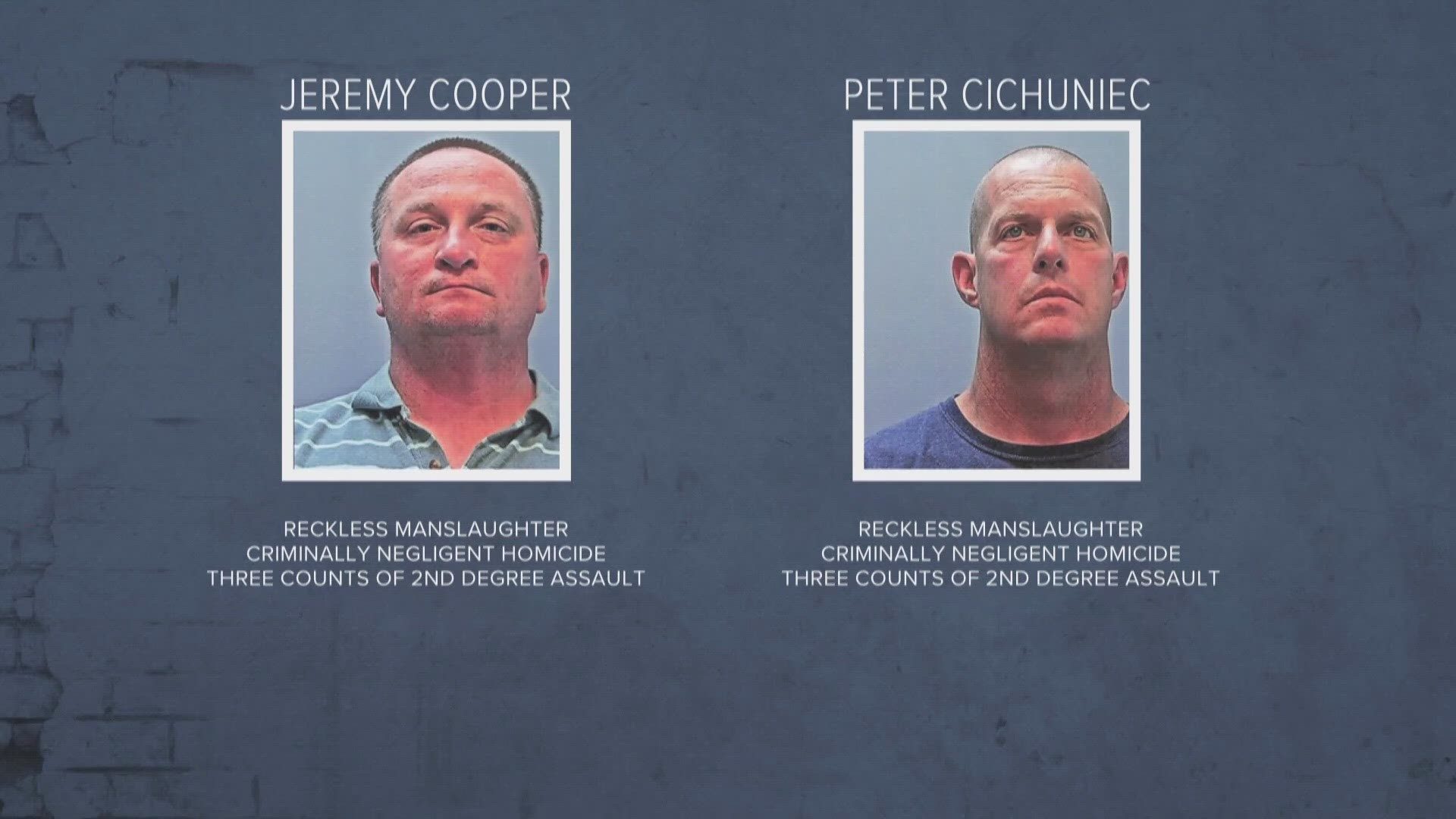 Jeremy Cooper and Peter Cichuniec are charged with reckless manslaughter and three counts of second-degree assault related to McClain's 2019 death.