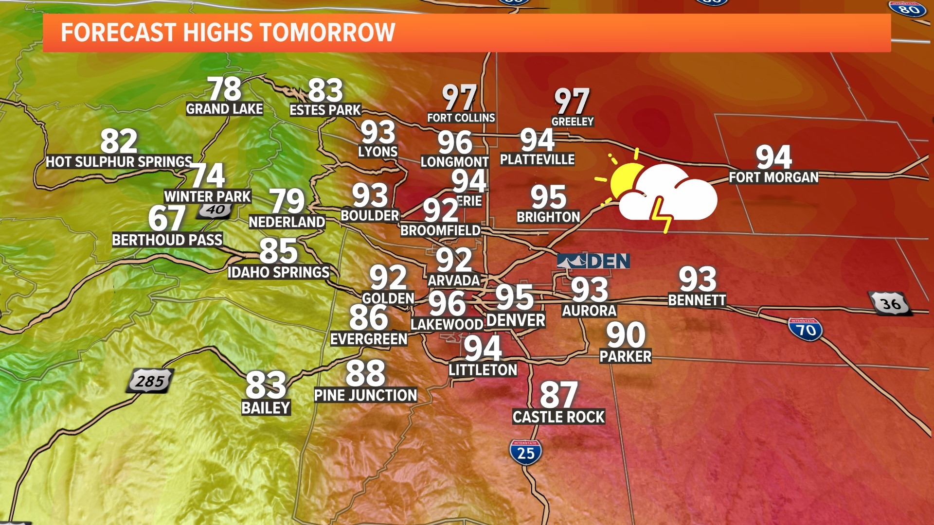 Denver area under Heat Advisory with 100-degree heat possible | 9news.com
