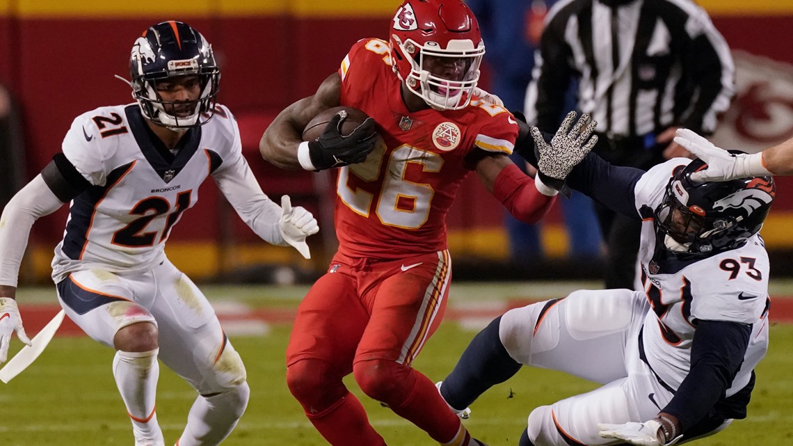 The Denver Bronco Cheerleaders perform during the Denver Broncos v the Kansas  City Chiefs in the first half of an NFL football game Sunday, Dec 19, 2022,  in Denver. (AP Photo/Bart Young