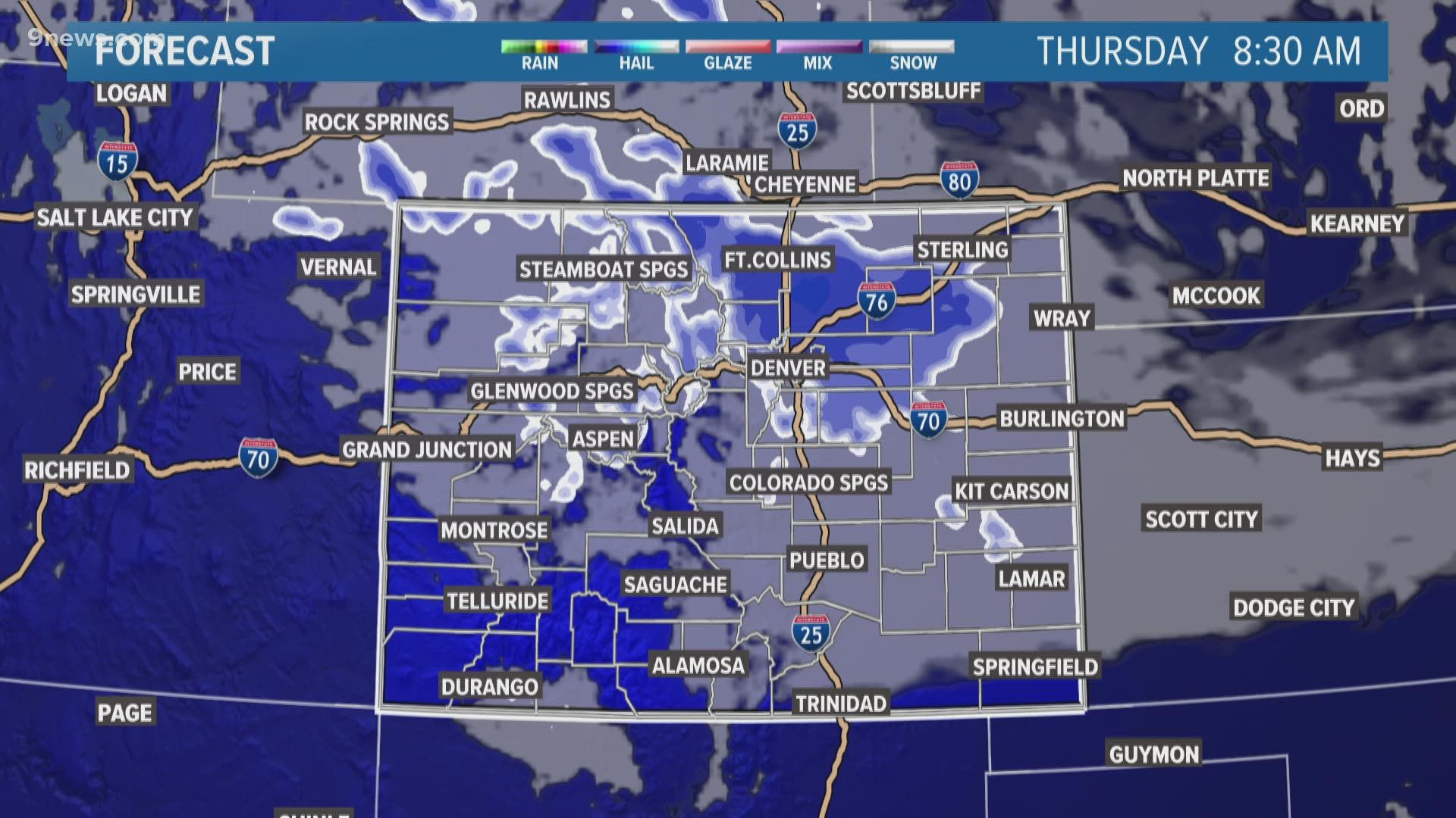 Colorado To Get Another Round Of Snow Thursday | 9news.com