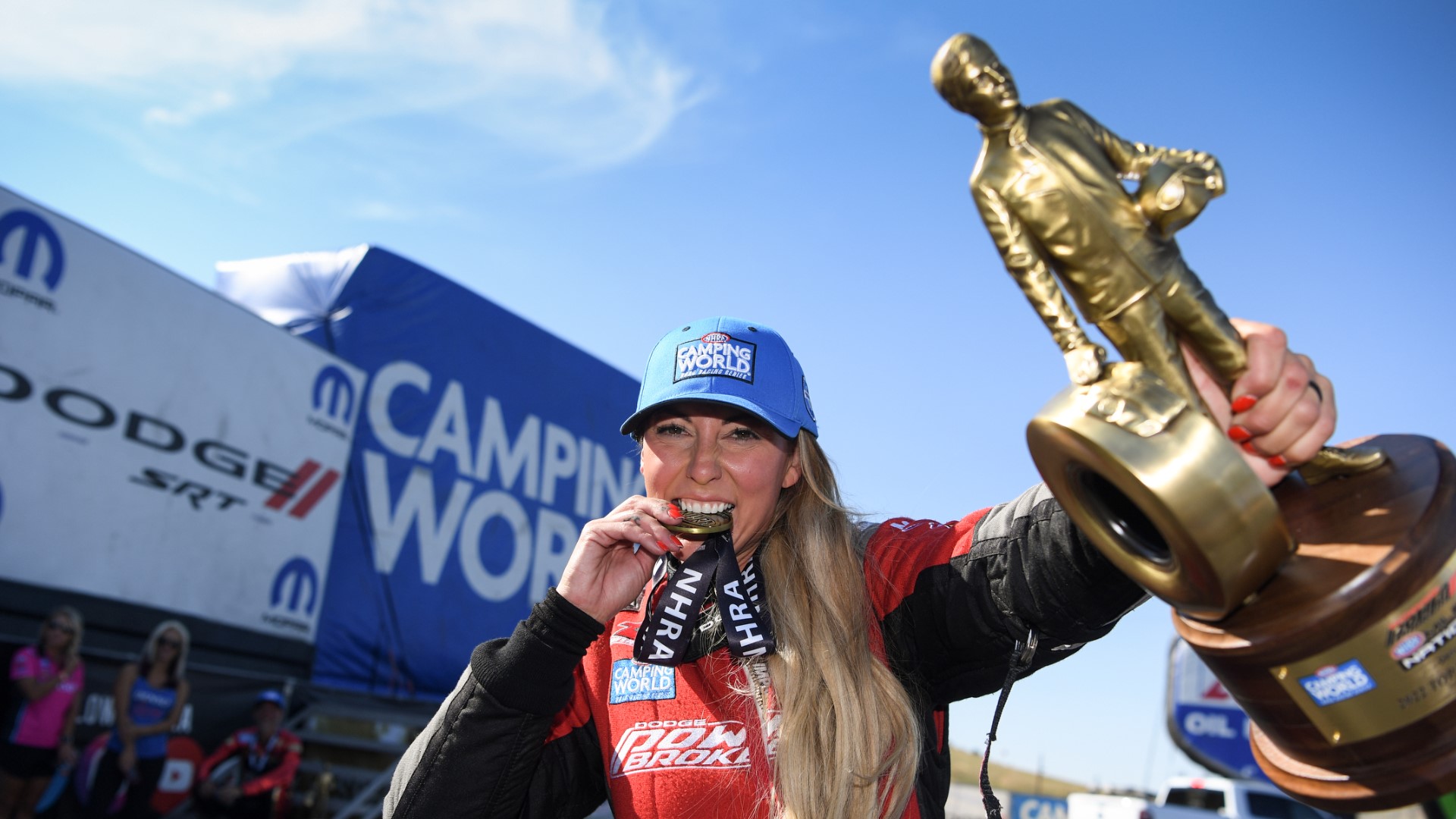 Leah Pruett delivered the first Top Fuel win for Tony Stewart Racing on Sunday, July 18, 2022.