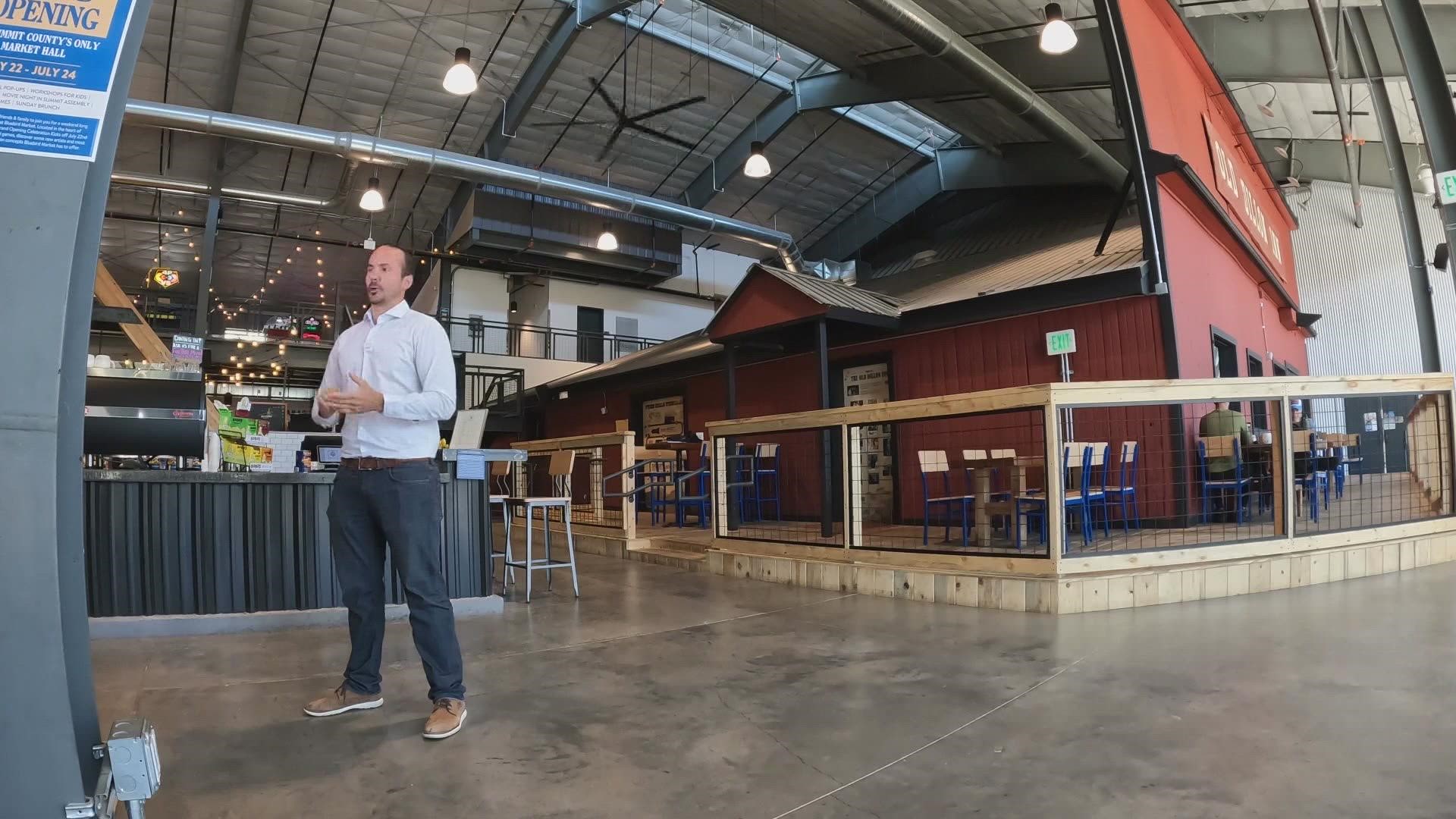 The market hall was scheduled to open back in December, but delayed to give the small business owners a chance to open.