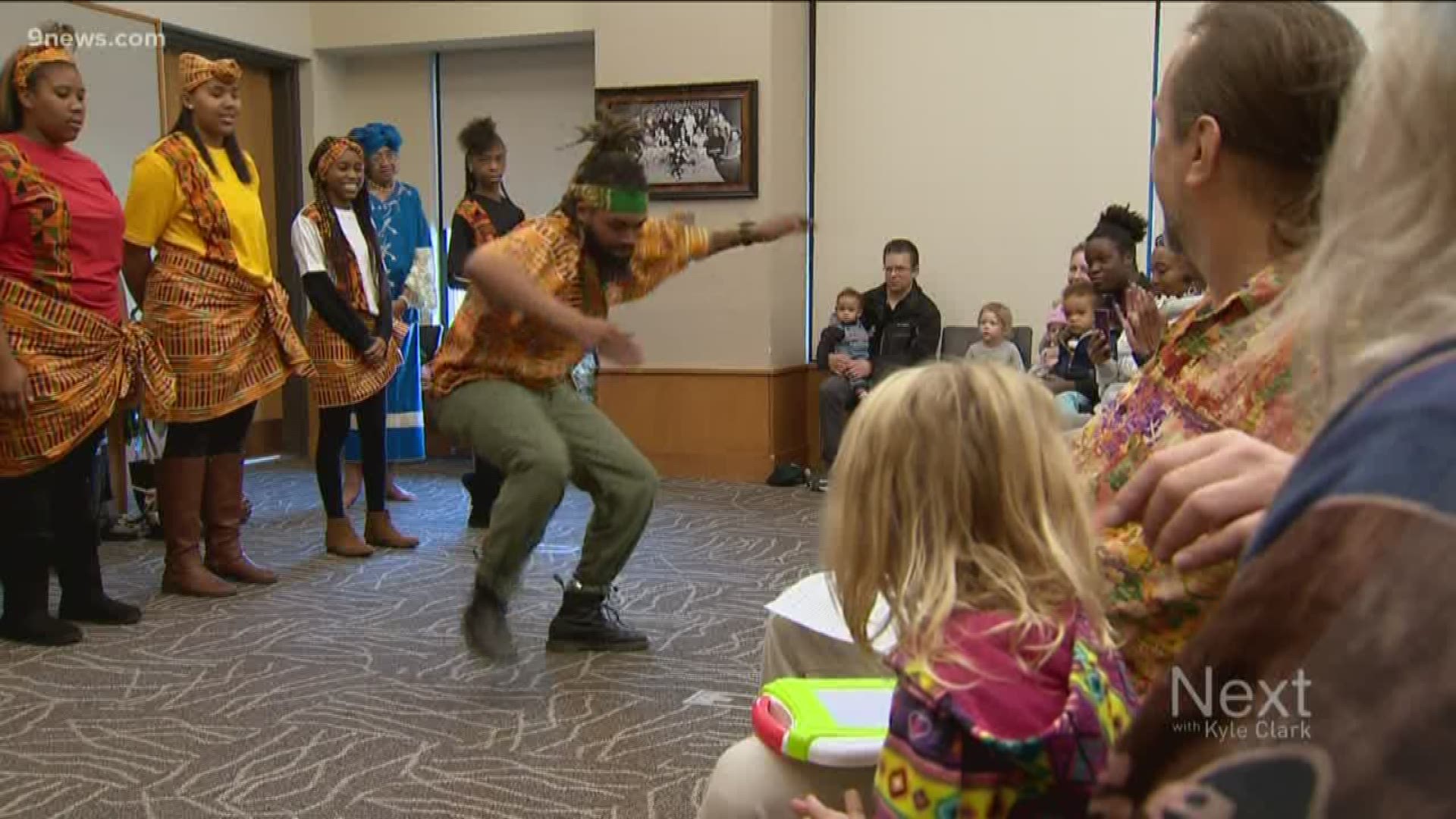 Boots stomped the ground, hands smacked drums, and smiles filled faces Thursday morning at the Blair-Caldwell African American Research Library in Denver.