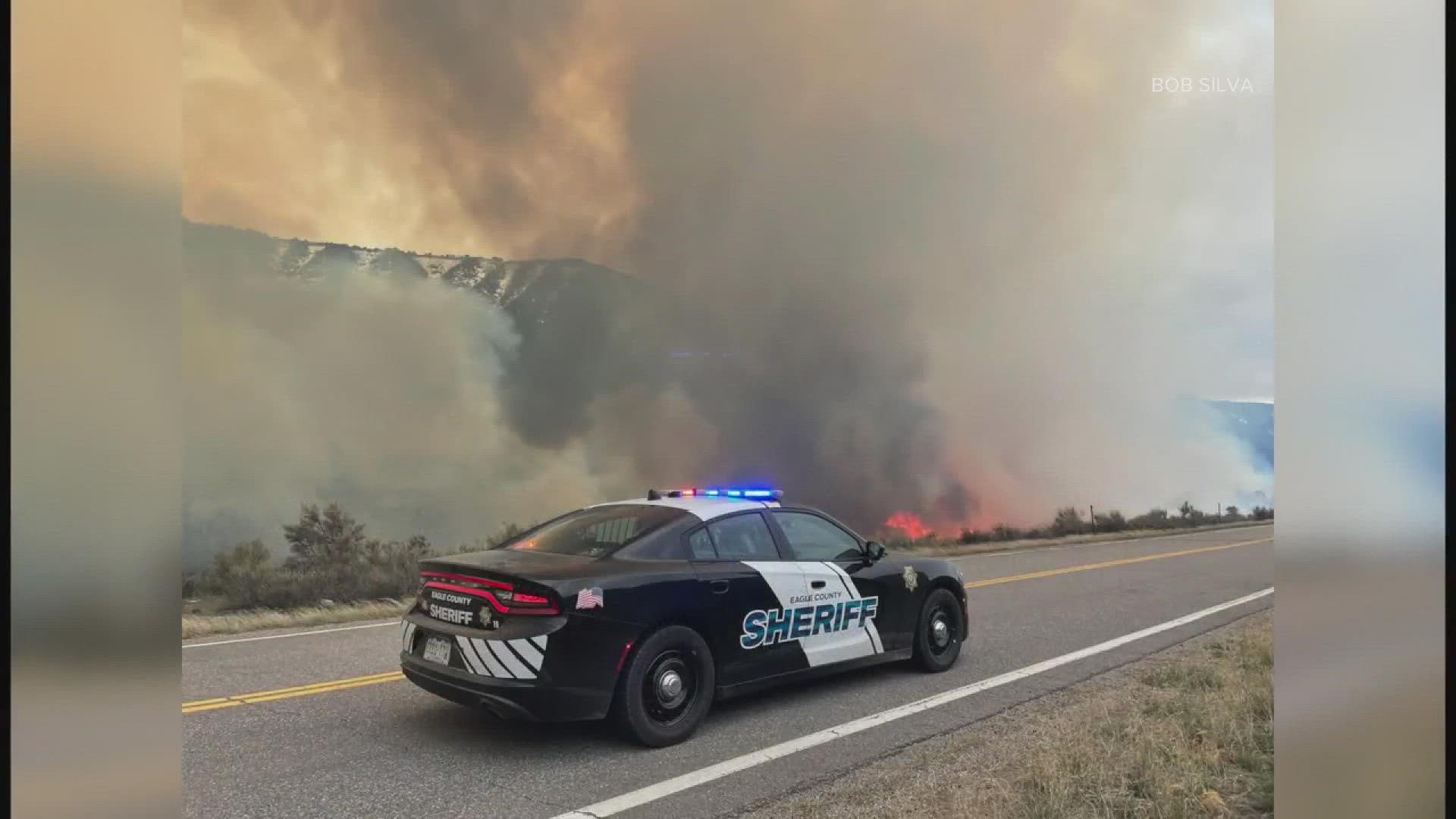 Wildfire forces closure on I-70