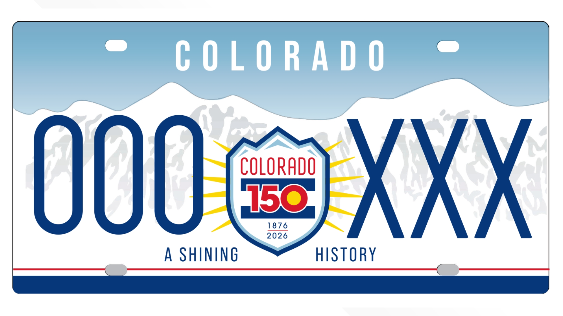 Colorado Debuts The New 150th Anniversary Car License Plate